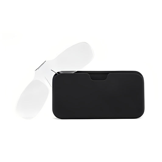 Clip On Nose Reading Glasses with Retractable Case