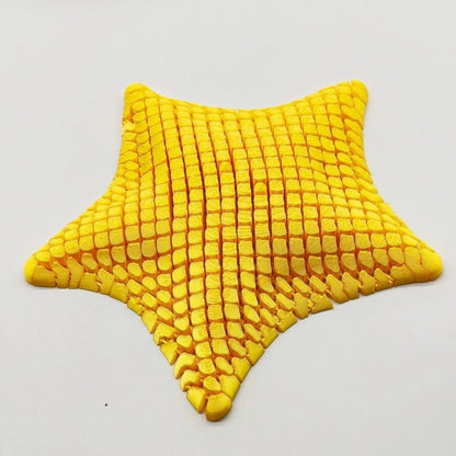 Articulating Ocean Star Fidget Toy with Movable Printed Joints for Desk Play