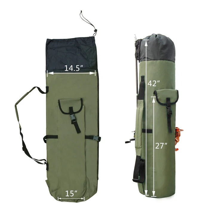 Fishing Rod Carrier Bag with Tackle Storage