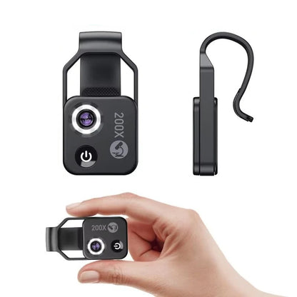 Clip On Mobile Phone Microscope Lens with 200x Zoom Capability