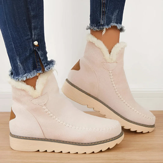 Non Slip Ankle Snow Boots with Warm Fur Lining