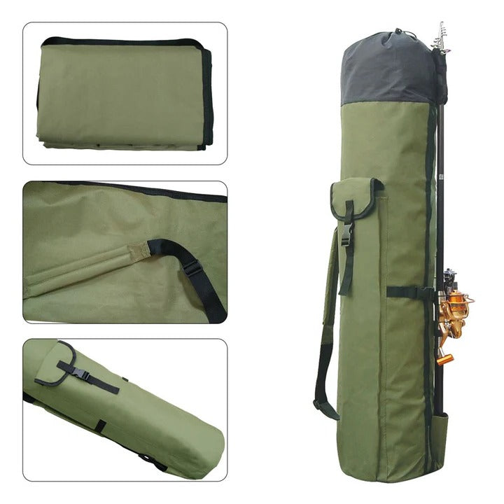 Fishing Rod Carrier Bag with Tackle Storage