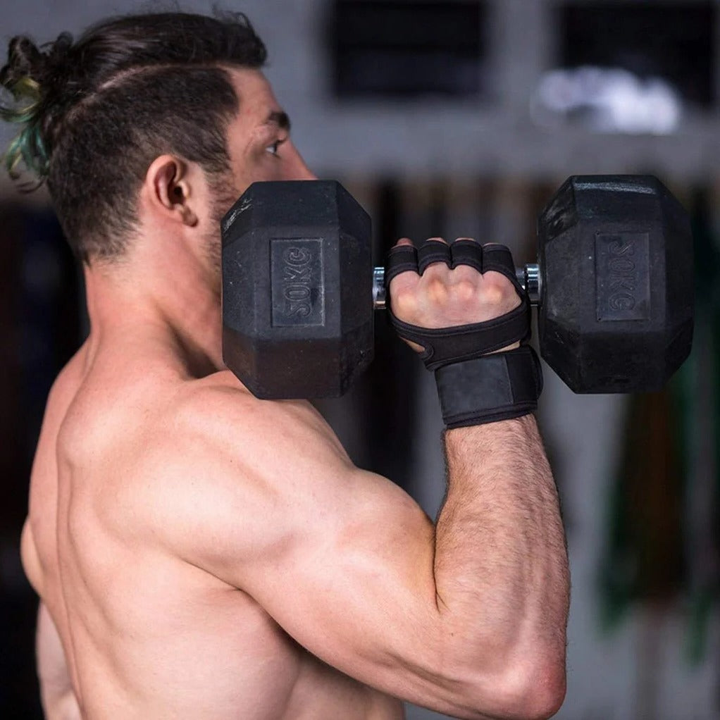 Open Back Gloves with Breathable Fingerless Design