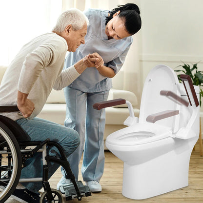 Adjustable Toilet Safety Rail with Support Handles