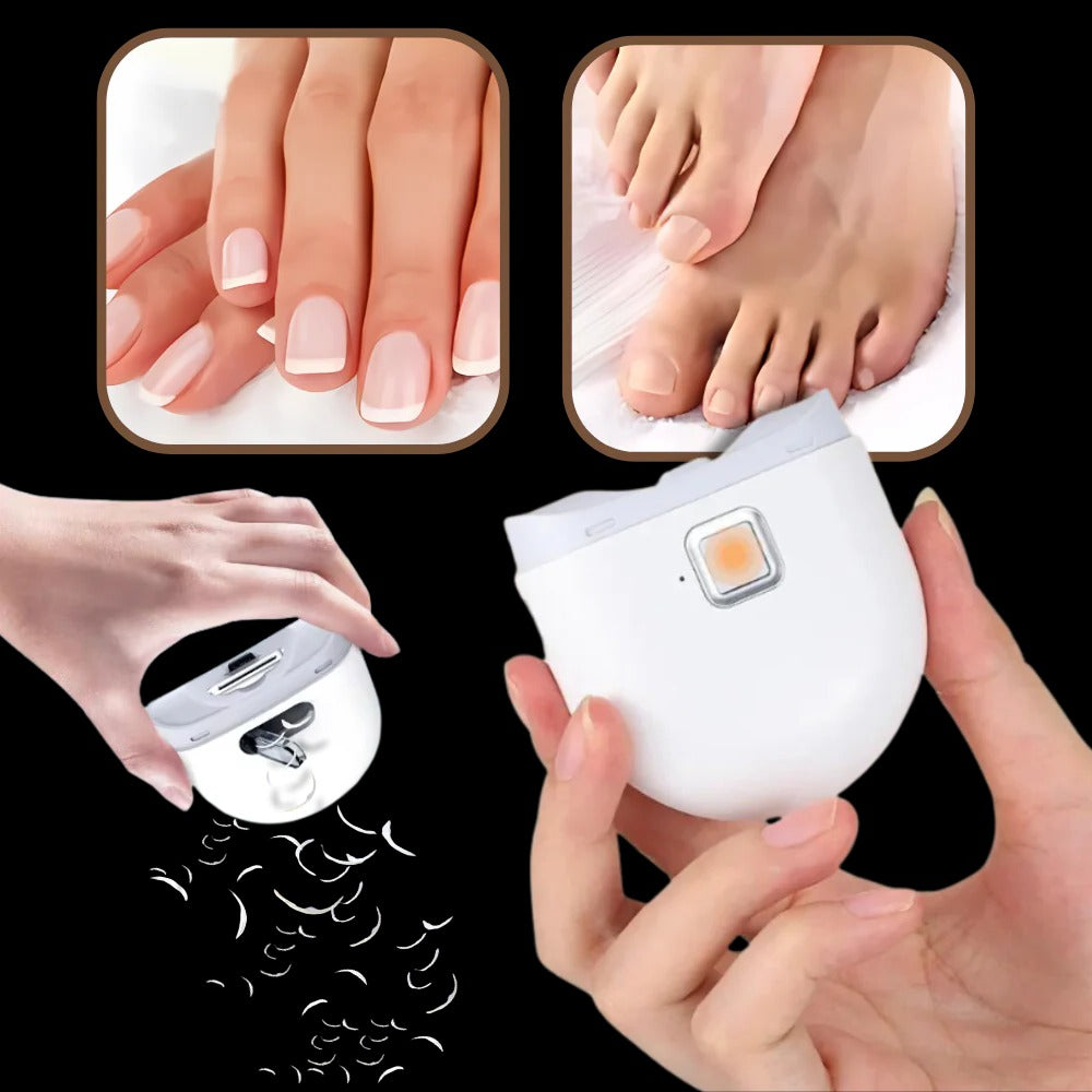 Electric Nail Clipper with Automatic Grinding and Built In Light, Two Speed Settings