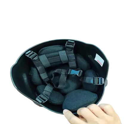 Outdoor Helmet with Tactical Style and Adjustable Strap and Accessory Rails