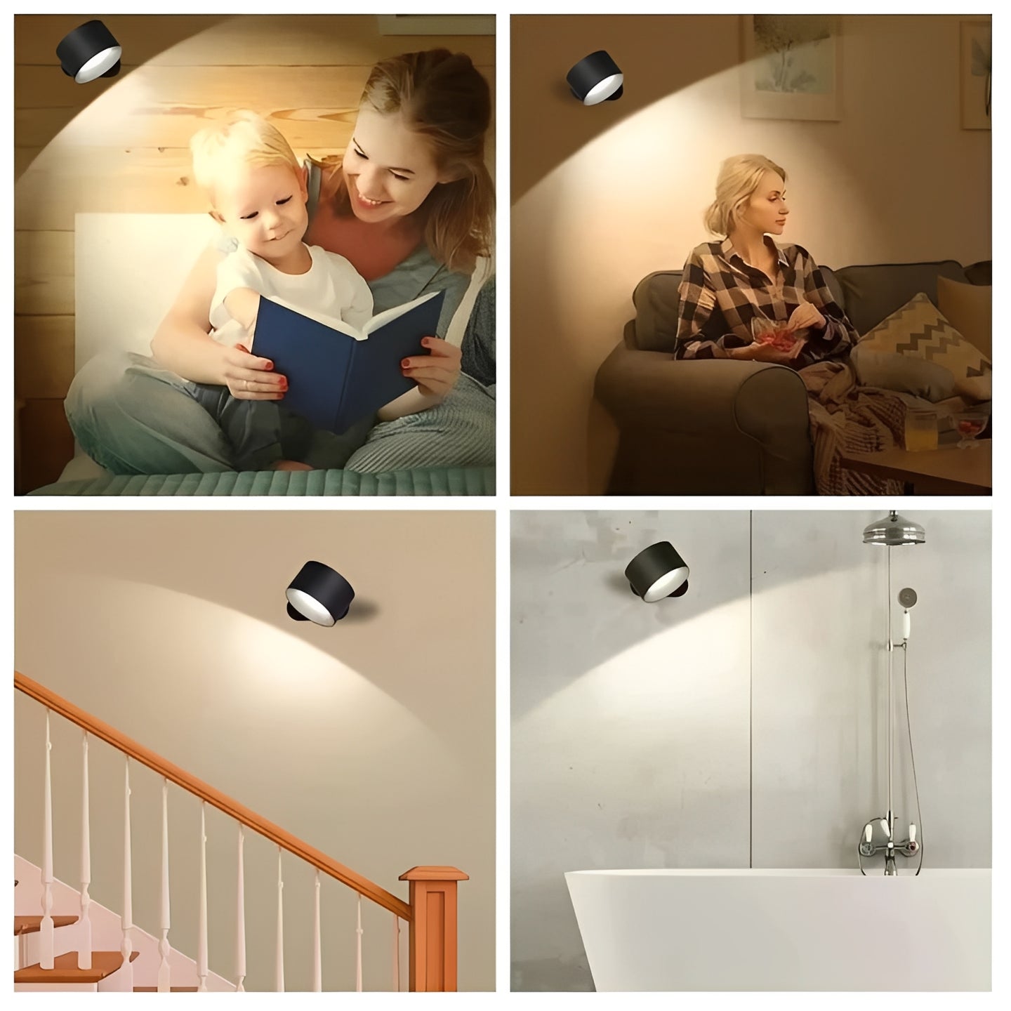 Rechargeable LED Wall Light with 360 Degree Swivel