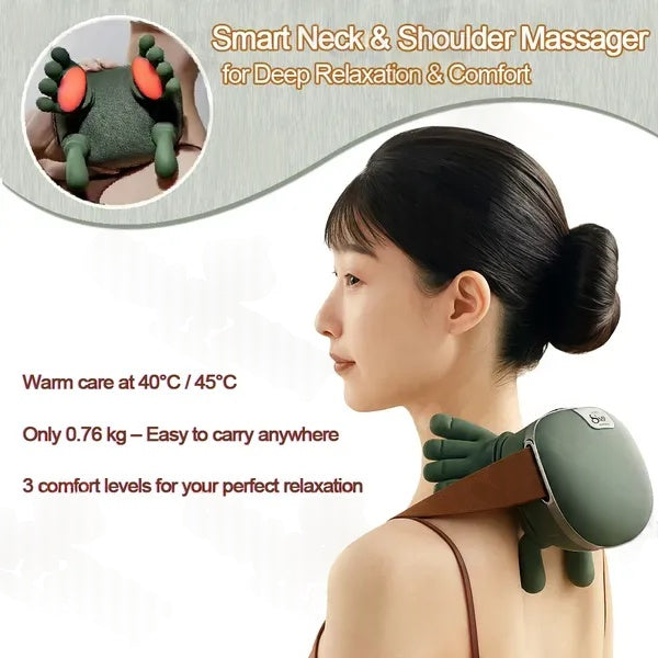 Wireless Electric Kneading Massage Shawl for Neck, Shoulder and Back