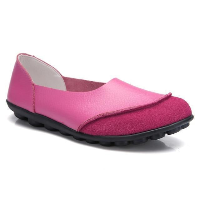 Ladies Broad Width Suede Moccasin Loafers with Soft Cushioned Insole