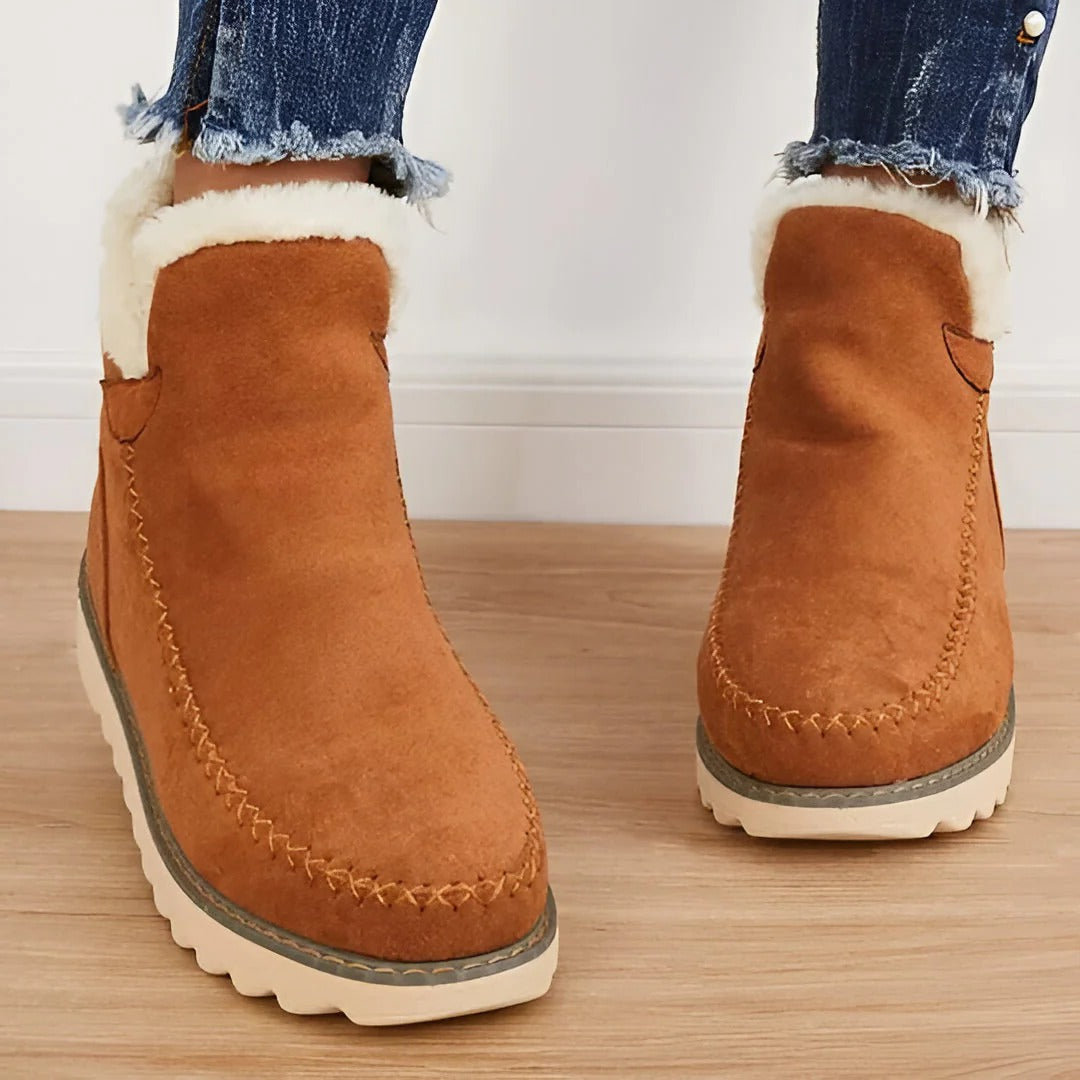 Non Slip Ankle Snow Boots with Warm Fur Lining