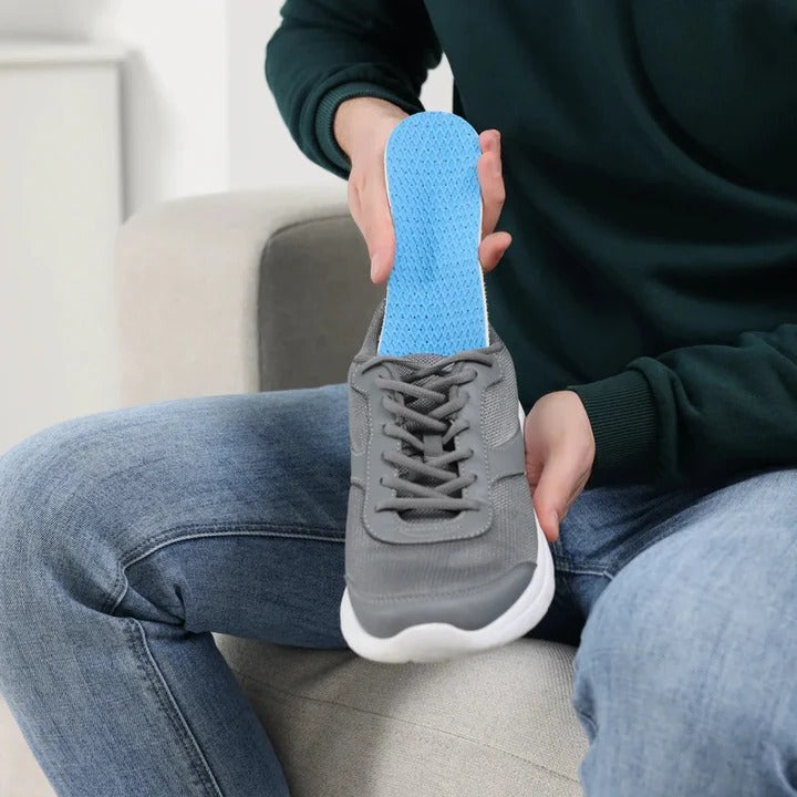 Arch Support Insoles with Cushioned Heel Cup and Moisture Wicking Top Layer