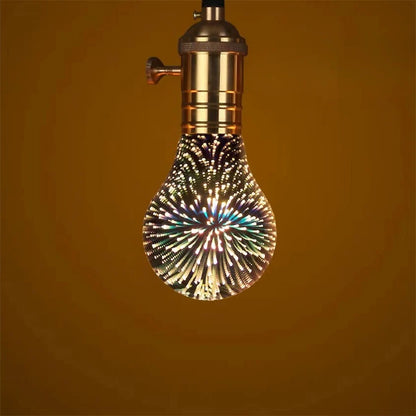 E27 Firework Starburst LED Bulb with Vintage Edison Filament Design for Home Lighting