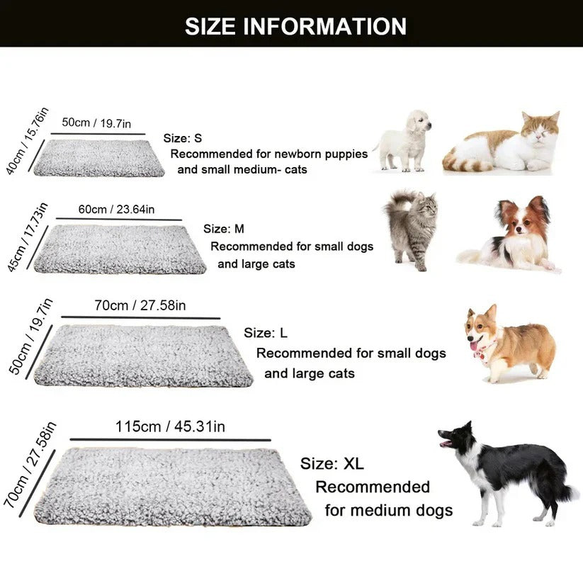 Washable Self Heating Pet Mat for Cats and Dogs