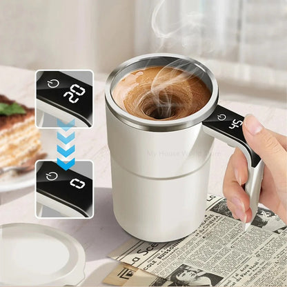 Rechargeable Self Stirring Mug with Electric Mixer