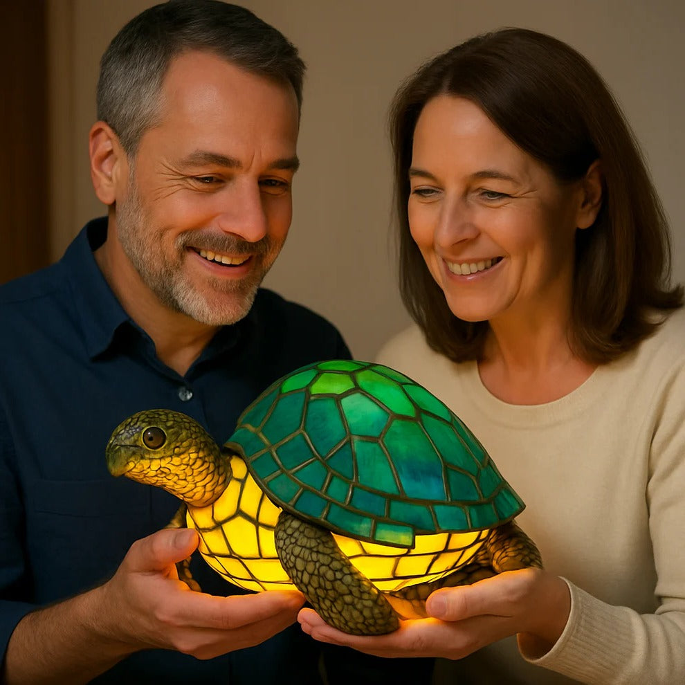 Turtle Shaped Table Lamp with Warm Ambient Light for Home Decor