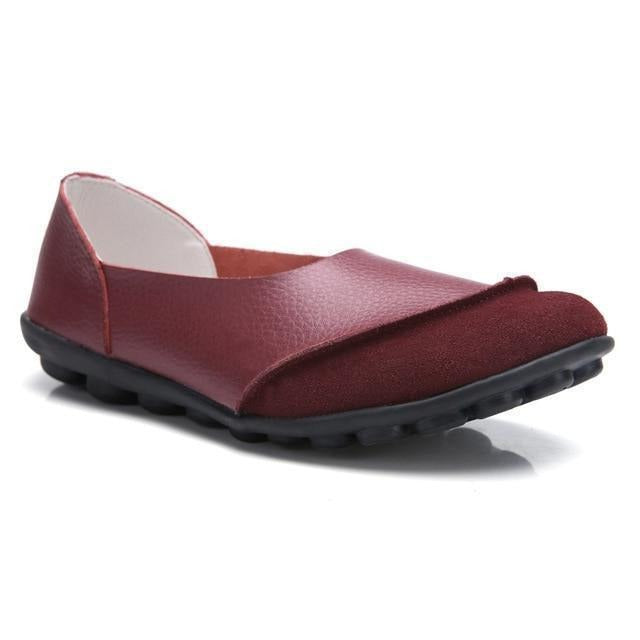 Ladies Broad Width Suede Moccasin Loafers with Soft Cushioned Insole