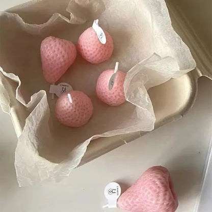 Strawberry Soy Wax Candle for Home Decor and Gifting Use