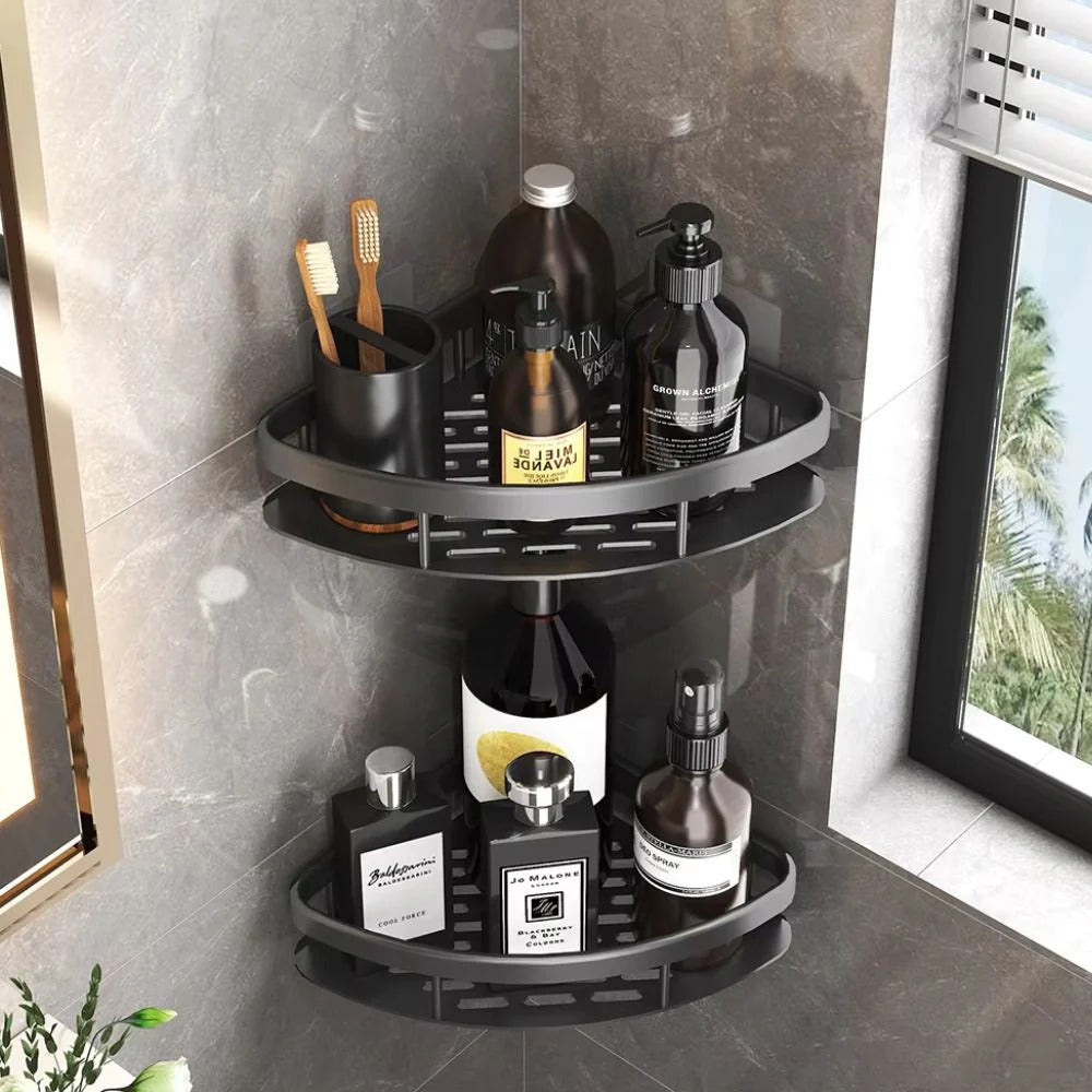 Curved Shower Caddy for Bathroom Corner Storage