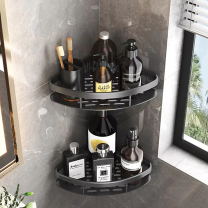 Curved Shower Caddy for Bathroom Corner Storage