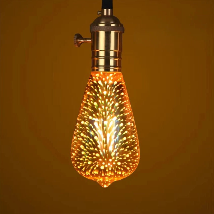 E27 Firework Starburst LED Bulb with Vintage Edison Filament Design for Home Lighting