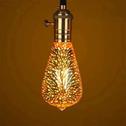 E27 Firework Starburst LED Bulb with Vintage Edison Filament Design for Home Lighting