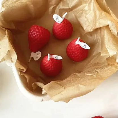 Strawberry Soy Wax Candle for Home Decor and Gifting Use