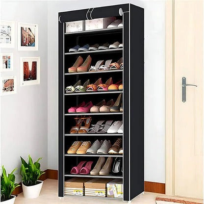 Stackable Shoe Rack Organizer with Vertical Space Saving Design