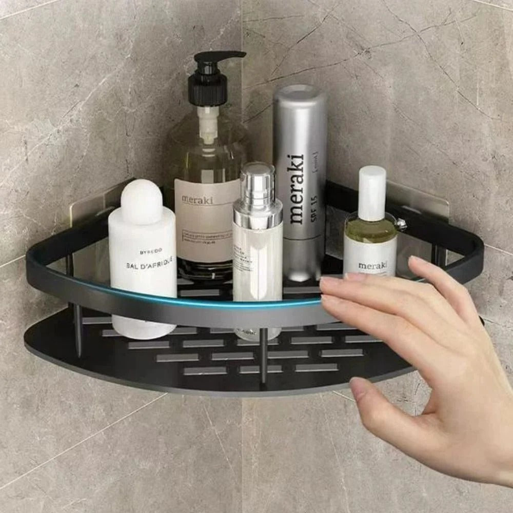 Curved Shower Caddy for Bathroom Corner Storage