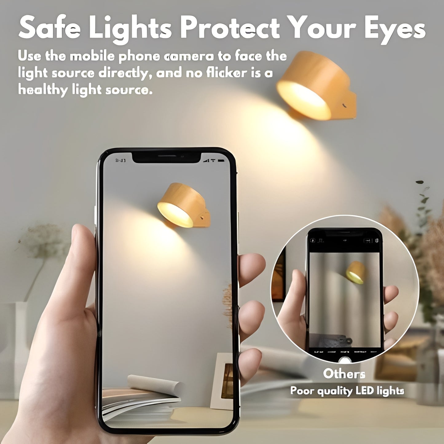 Rechargeable LED Wall Light with 360 Degree Swivel