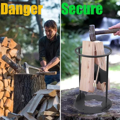 Manual Firewood Kindling Splitter with Fixed Wedge