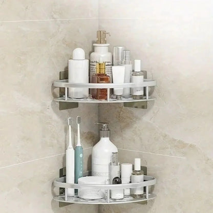 Curved Shower Caddy for Bathroom Corner Storage