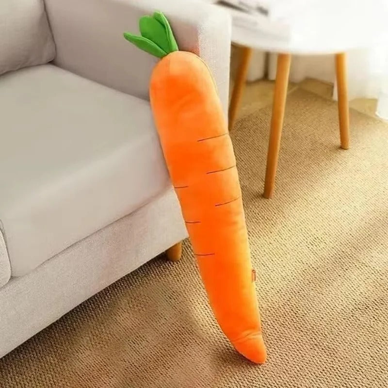 Oversized Plush Carrot Dog Toy with Sound for Puppies and Adult Dogs