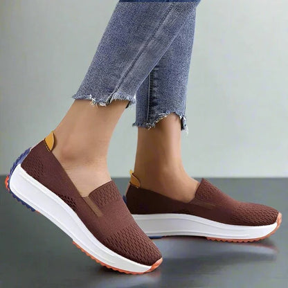 Womens Lightweight Knit Sneakers with Easy-On Fit