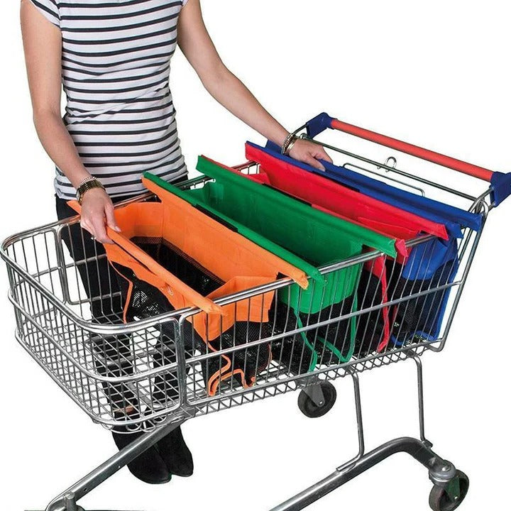 Foldable Cart Tote Bag with Insulated Compartments