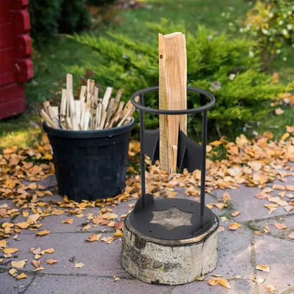 Manual Firewood Kindling Splitter with Fixed Wedge