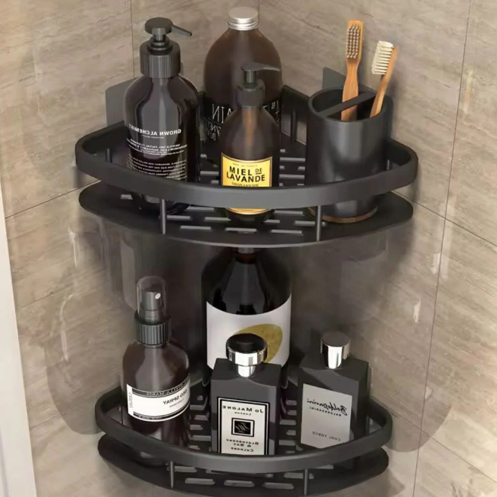 Curved Shower Caddy for Bathroom Corner Storage
