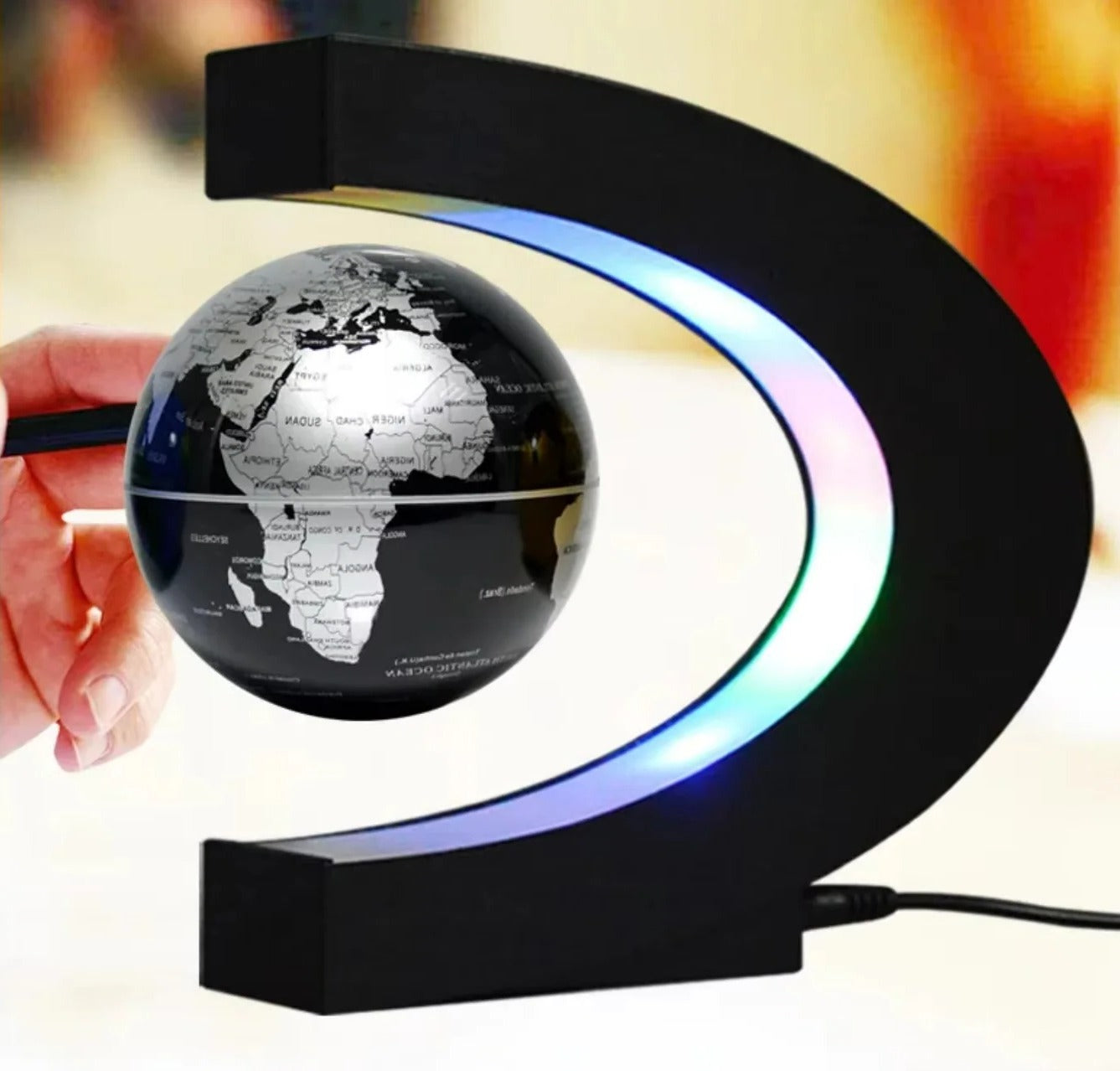 Magnetic Levitation Globe for Desktop and Home Display, 3 Inch Floating Design
