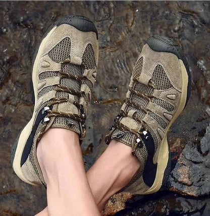 Waterproof Trail Walking Shoes with Anti Slip Outsole and Ankle Support for Women