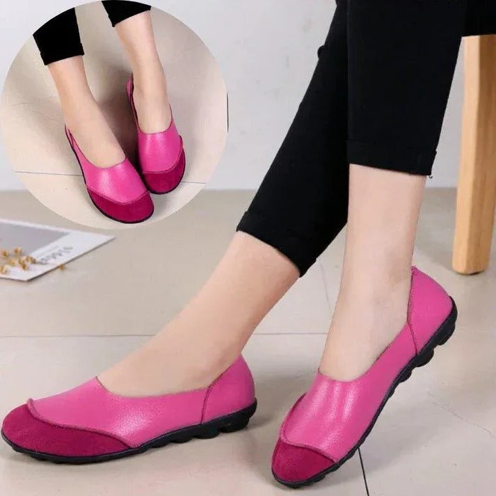 Ladies Broad Width Suede Moccasin Loafers with Soft Cushioned Insole