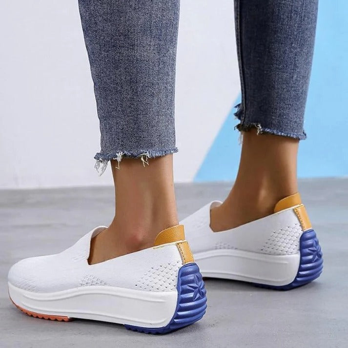 Womens Lightweight Knit Sneakers with Easy-On Fit