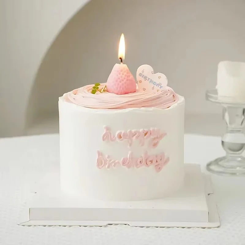 Strawberry Soy Wax Candle for Home Decor and Gifting Use