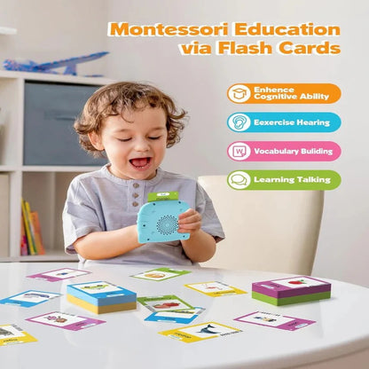 Talking Flash Card Set with 112 Cards and 224 Words for Early Learners
