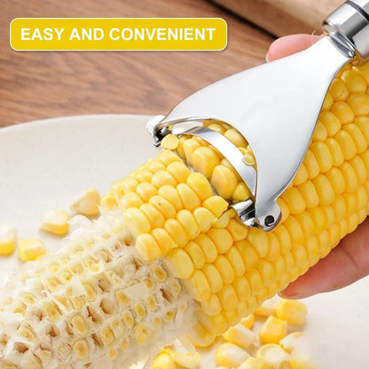 Stainless Steel Corn Kernel Remover with Comfort Grip for Cob Stripping