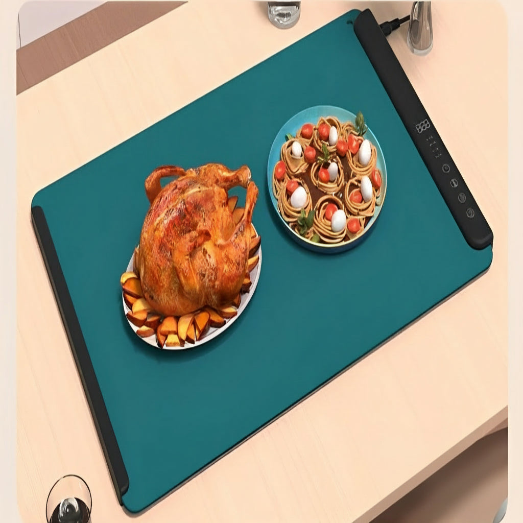 Foldable Electric Food Warming Mat with Temperature Control, and Auto Shutoff
