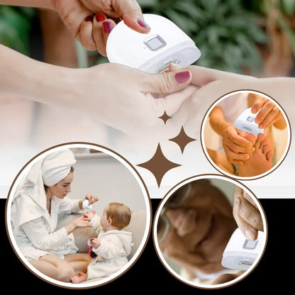 Electric Nail Clipper with Automatic Grinding and Built In Light, Two Speed Settings