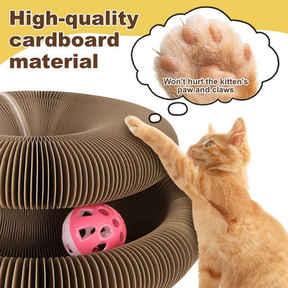 Cat Scratching Pad with Rolling Ball Track, 2 Pack Interactive Set