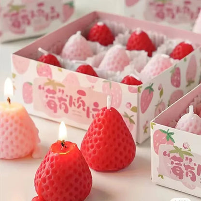 Strawberry Soy Wax Candle for Home Decor and Gifting Use