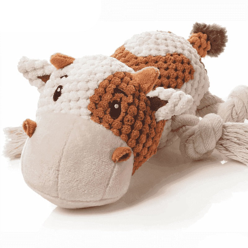 Stuffed Octopus Dog Toy with Squeaker and Crinkle Material for Chewing