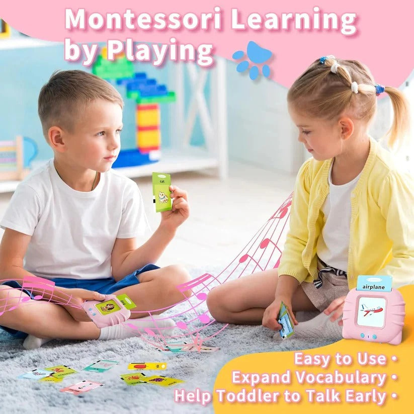 Talking Flash Card Set with 112 Cards and 224 Words for Early Learners