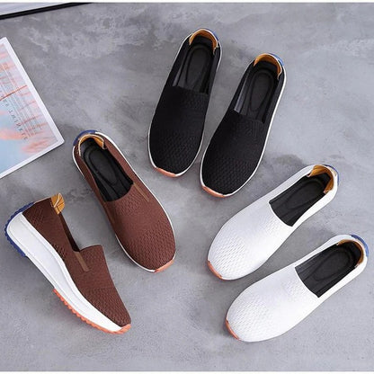 Womens Lightweight Knit Sneakers with Easy-On Fit